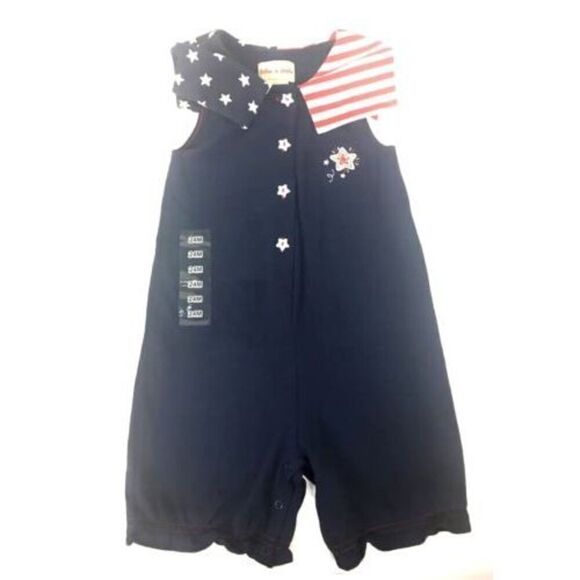 Toffee Apple Clothing Stars & Stripes Romper Outfit Baby Girl Size 18-24M NWT - Picture 1 of 4